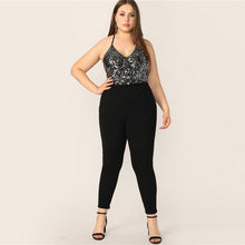 Load image into Gallery viewer, Sequin Bodice Backless Halter Bodysuit - Kingz Court