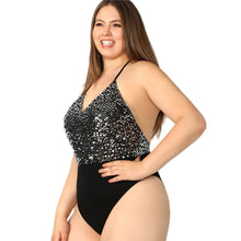 Load image into Gallery viewer, Sequin Bodice Backless Halter Bodysuit - Kingz Court