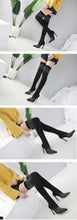 Load image into Gallery viewer, Runway Crystal Stretch Fabric Sock Boots - Kingz Court