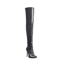 Load image into Gallery viewer, PU Leather Stretch Slim Thigh High Boots Fashion - Kingz Court