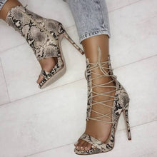 Load image into Gallery viewer, Gladiator Rome Buckle Strap Peep Toe Ankle Boots - Kingz Court