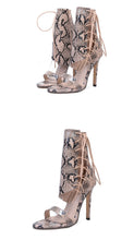 Load image into Gallery viewer, Gladiator Rome Buckle Strap Peep Toe Ankle Boots - Kingz Court