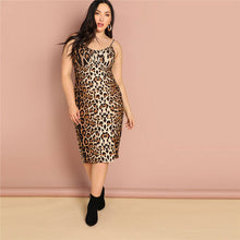 Load image into Gallery viewer, Leopard Print Sleeveless Bodycon Slip Dress - Kingz Court