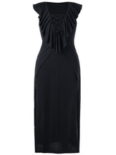 Load image into Gallery viewer, Lace Up High Split Dress - Kingz Court