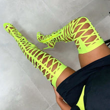 Load image into Gallery viewer, Thigh High Gladiator Sexy Cut-Outs Boots - Kingz Court