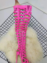Load image into Gallery viewer, Thigh High Gladiator Sexy Cut-Outs Boots - Kingz Court