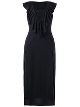 Load image into Gallery viewer, Lace Up High Split Dress - Kingz Court