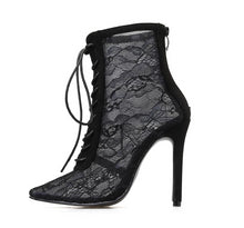 Load image into Gallery viewer, Black Mesh Ankle Boots - Kingz Court