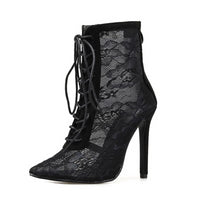 Load image into Gallery viewer, Black Mesh Ankle Boots - Kingz Court