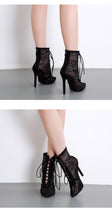 Load image into Gallery viewer, Black Mesh Ankle Boots - Kingz Court
