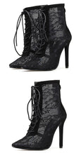 Load image into Gallery viewer, Black Mesh Ankle Boots - Kingz Court