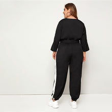 Load image into Gallery viewer, Colorblock Surplice Front Belted Jumpsuit - Kingz Court