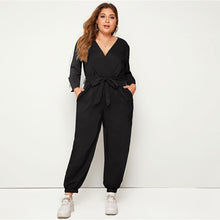 Load image into Gallery viewer, Colorblock Surplice Front Belted Jumpsuit - Kingz Court