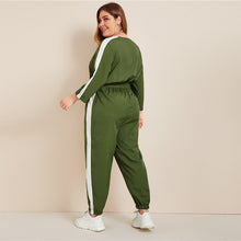 Load image into Gallery viewer, Colorblock Surplice Front Belted Jumpsuit - Kingz Court