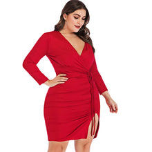 Load image into Gallery viewer, Bodycon V-Neck Mini Dress - Kingz Court