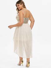 Load image into Gallery viewer, Sequins High Low Overlap Party Dress - Kingz Court