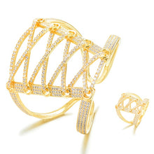 Load image into Gallery viewer, Wide Big Corset 2PCS Bracelets & Ring Sets - Kingz Court