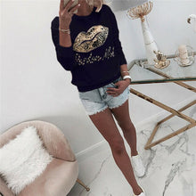 Load image into Gallery viewer, Leopard Lip Sweater T-shirt - Kingz Court