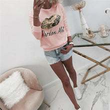 Load image into Gallery viewer, Leopard Lip Sweater T-shirt - Kingz Court