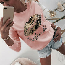 Load image into Gallery viewer, Leopard Lip Sweater T-shirt - Kingz Court
