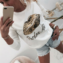 Load image into Gallery viewer, Leopard Lip Sweater T-shirt - Kingz Court