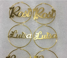 Load image into Gallery viewer, 1Pair Custom Name Mix Match Hoop Stainless Steel Earrings - Kingz Court