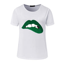 Load image into Gallery viewer, Sequined Lip Print T-shirt - Kingz Court