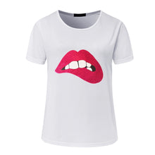 Load image into Gallery viewer, Sequined Lip Print T-shirt - Kingz Court