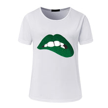 Load image into Gallery viewer, Sequined Lip Print T-shirt - Kingz Court