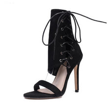 Load image into Gallery viewer, Gladiator Rome Buckle Strap Peep Toe Ankle Boots - Kingz Court