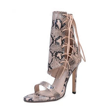 Load image into Gallery viewer, Gladiator Rome Buckle Strap Peep Toe Ankle Boots - Kingz Court