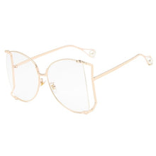 Load image into Gallery viewer, Pearl Decoration Designer Half Frame Oversized Sunglasses - Kingz Court