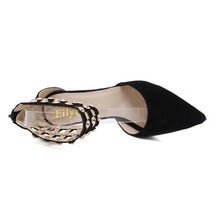 Load image into Gallery viewer, Crystal Ankle Cuff Gladiator High Heeled Pumps - Kingz Court