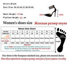 Load image into Gallery viewer, Crystal Ankle Cuff Gladiator High Heeled Pumps - Kingz Court