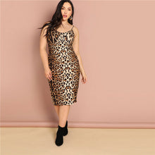 Load image into Gallery viewer, Leopard Print Sleeveless Bodycon Slip Dress - Kingz Court