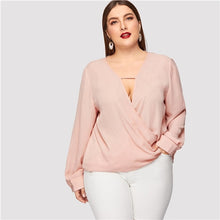 Load image into Gallery viewer, Sexy Deep V Neck Wrap Blouses - Kingz Court