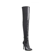 Load image into Gallery viewer, PU Leather Stretch Slim Thigh High Boots Fashion - Kingz Court