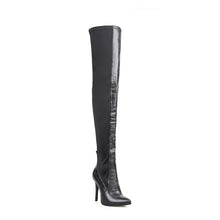 Load image into Gallery viewer, PU Leather Stretch Slim Thigh High Boots Fashion - Kingz Court
