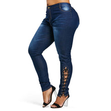 Load image into Gallery viewer, Side Zipper Lace Up Jeans - Kingz Court