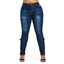 Load image into Gallery viewer, Side Zipper Lace Up Jeans - Kingz Court