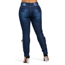 Load image into Gallery viewer, Side Zipper Lace Up Jeans - Kingz Court