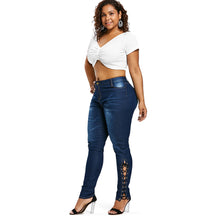 Load image into Gallery viewer, Side Zipper Lace Up Jeans - Kingz Court