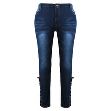 Load image into Gallery viewer, Side Zipper Lace Up Jeans - Kingz Court