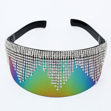 Load image into Gallery viewer, Galaxy Rhinestone Oversized Mirror Sunglasses - Kingz Court