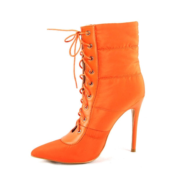 Thigh High Warm Snow Lace-Up Boots - Kingz Court