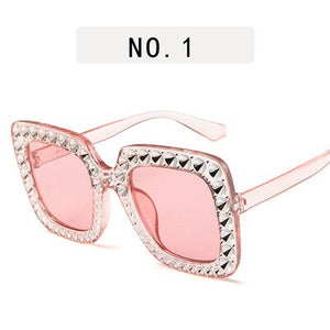 Bling Oversized Square Sunglasses - Kingz Court