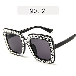 Bling Oversized Square Sunglasses - Kingz Court