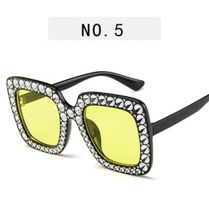Bling Oversized Square Sunglasses - Kingz Court