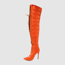 Load image into Gallery viewer, Thigh High Warm Snow Lace-Up Boots - Kingz Court