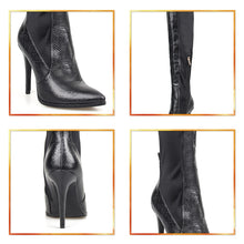 Load image into Gallery viewer, PU Leather Stretch Slim Thigh High Boots Fashion - Kingz Court
